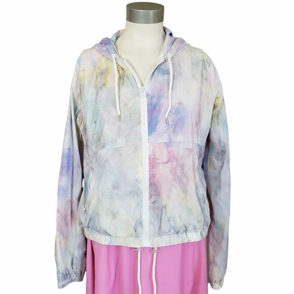 Generation Love Jackets & Blazers - GENERATION LOVE Vienna tie dye lightweight hooded windbreaker jacket Size XS NEW